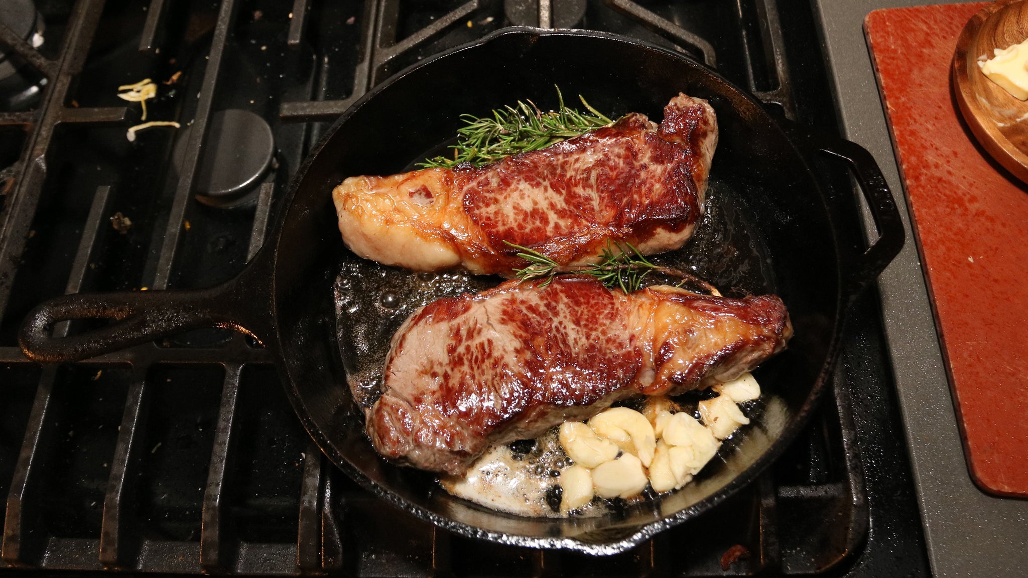 Easy & Perfectly Cooked Beef NY Strips (Cast Iron Seared, Oven Finished)
