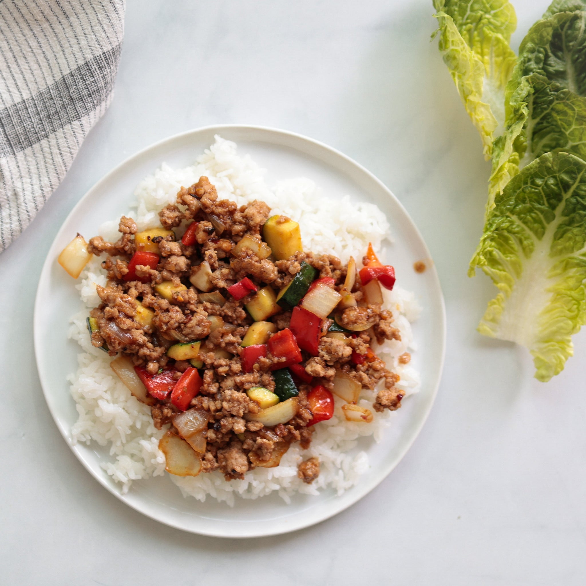 Simple Orange Pork Rice Bowls