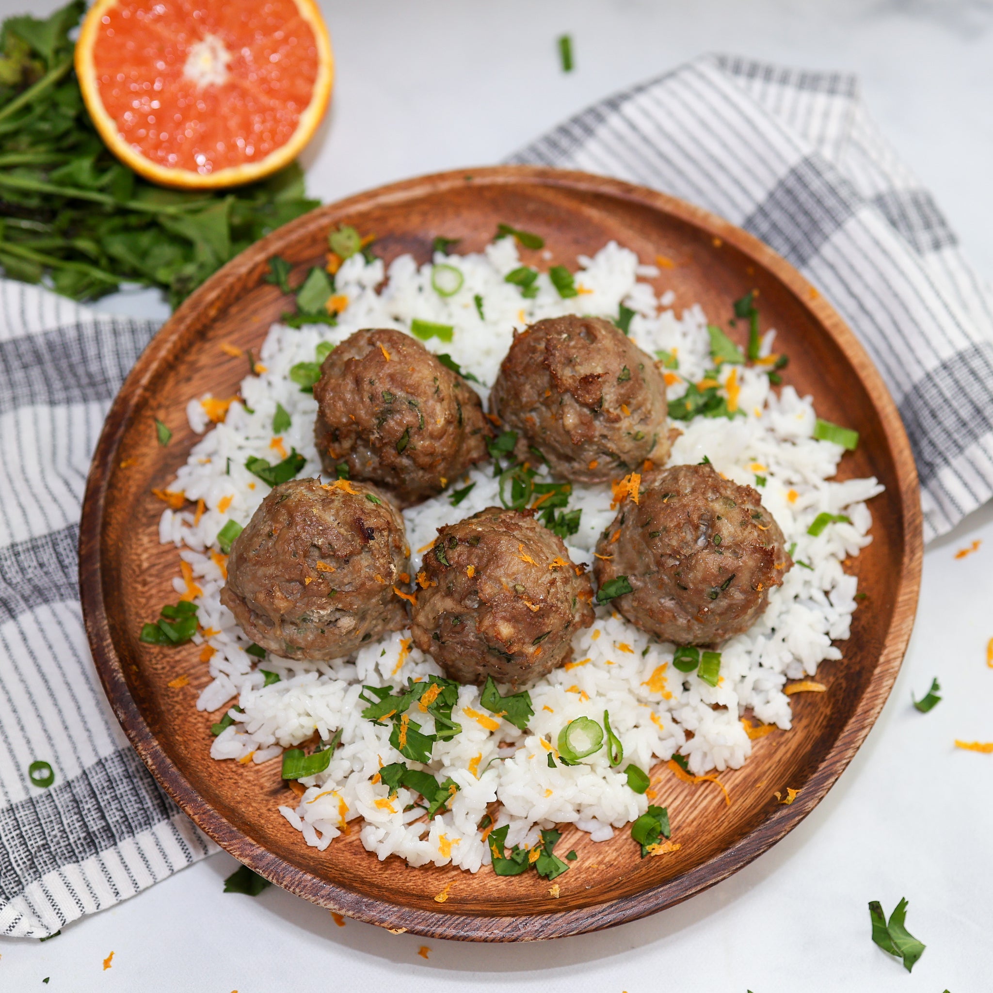 Baked Orange Ginger Duck Meatballs (gluten & dairy free)