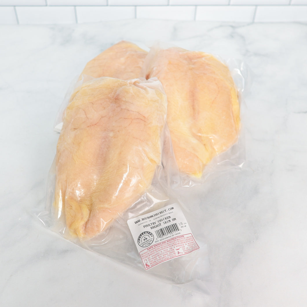 Chicken Breast, Boneless, Skin/On - Bundle Pack - 4.5-5.0 lbs
