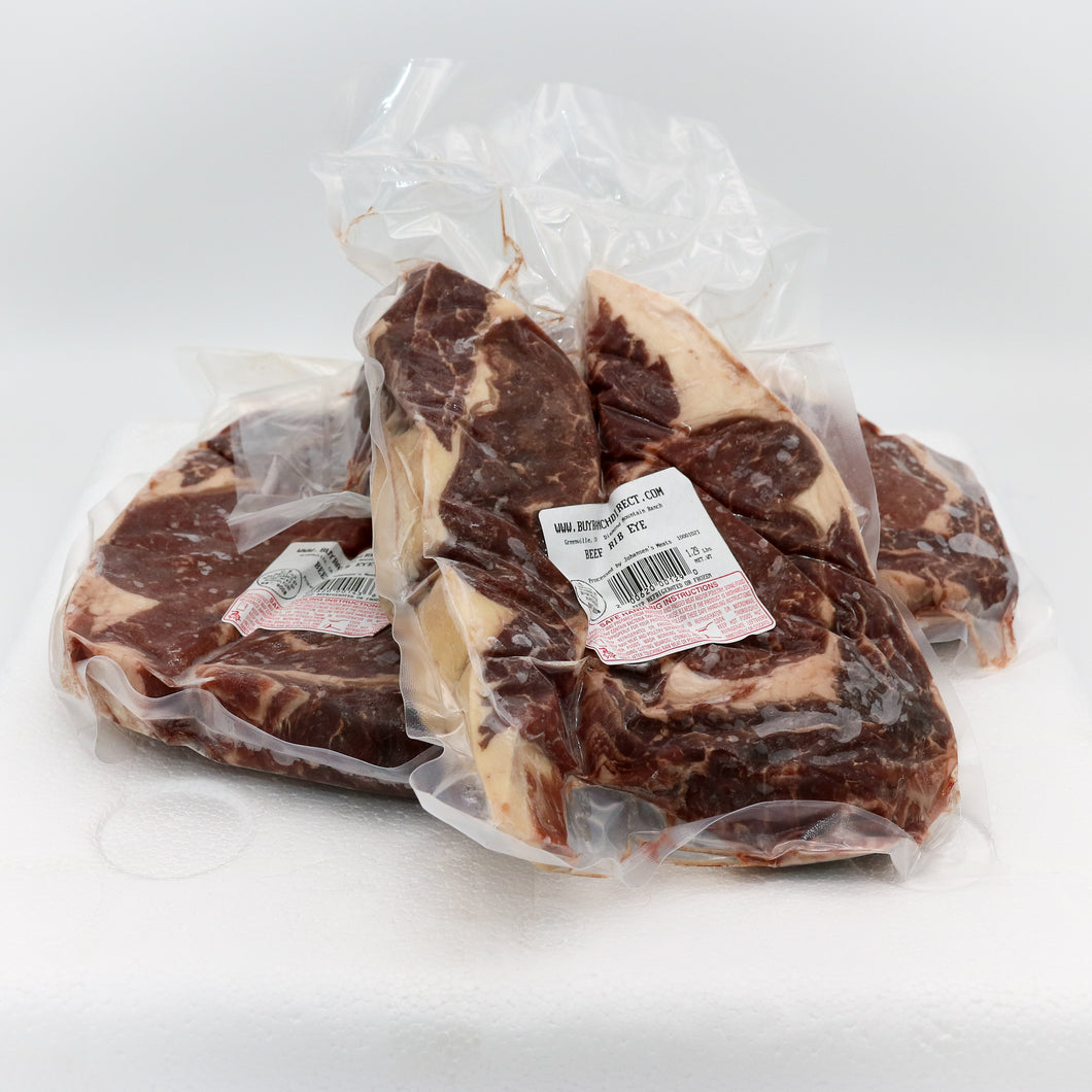 Beef Ribeye Steaks - Bundle Pack - 3.5-4 lbs