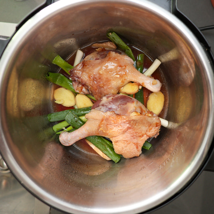 Instant Pot Garlic and Ginger Duck Legs