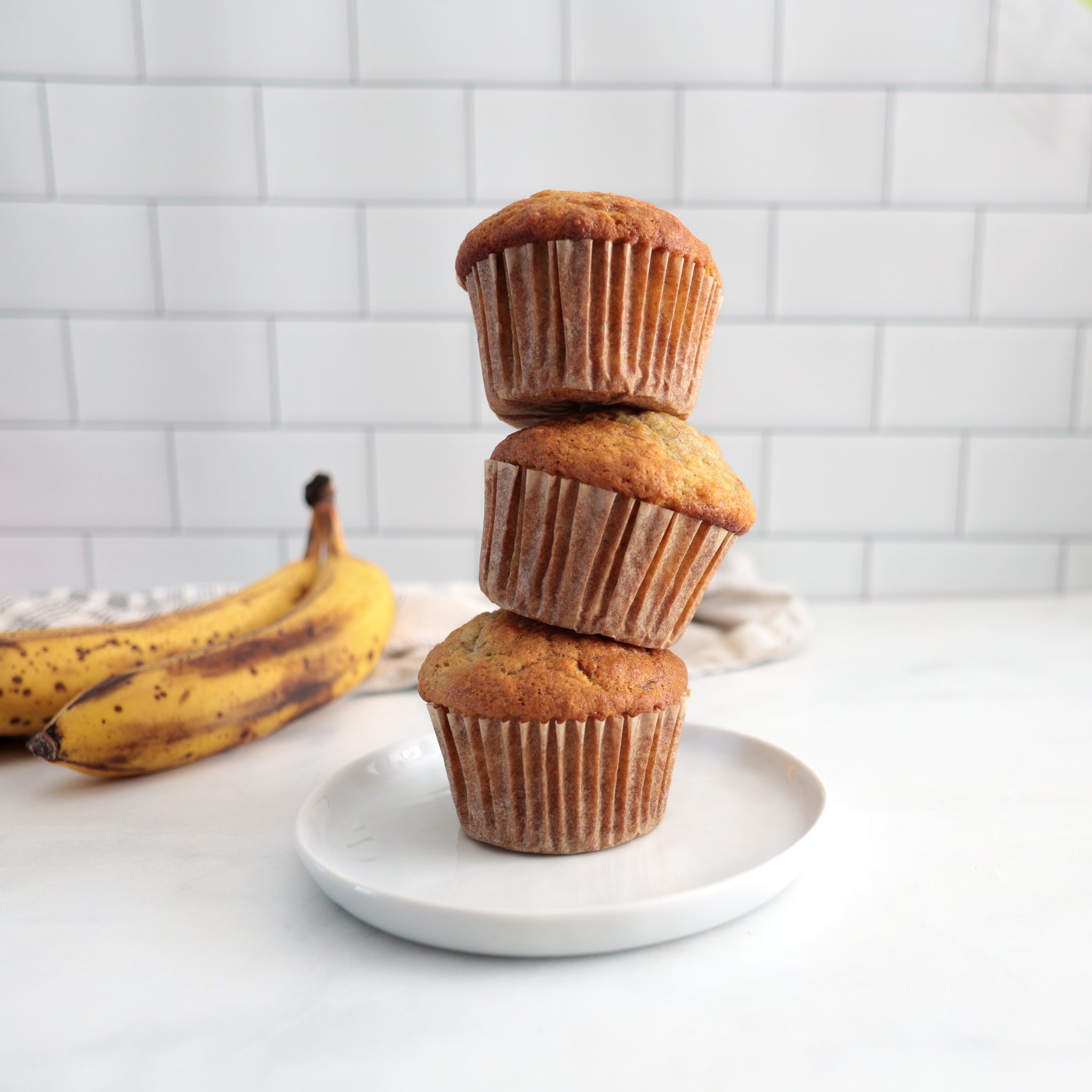 Banana Bread Muffins with Pork Lard