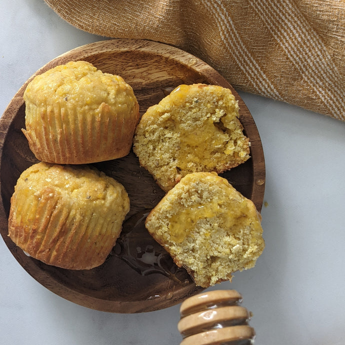 Easy Cornbread Muffins with Pork Lard