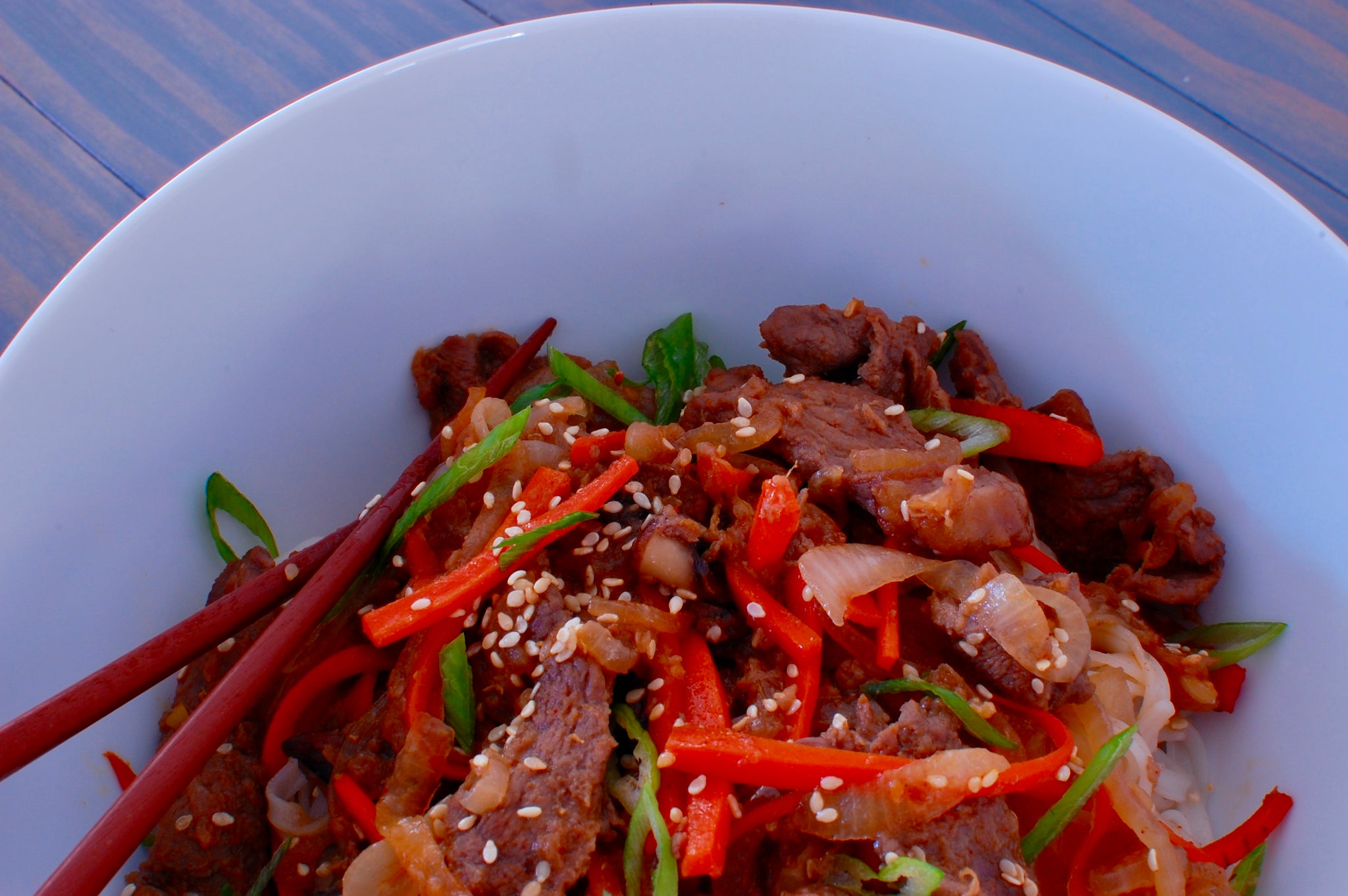 Korean Beef Bulgogi with Rice Noodles