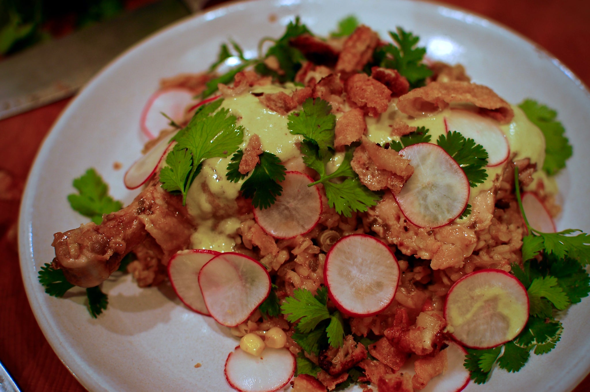 Arroz con Pollo with Chicharrones