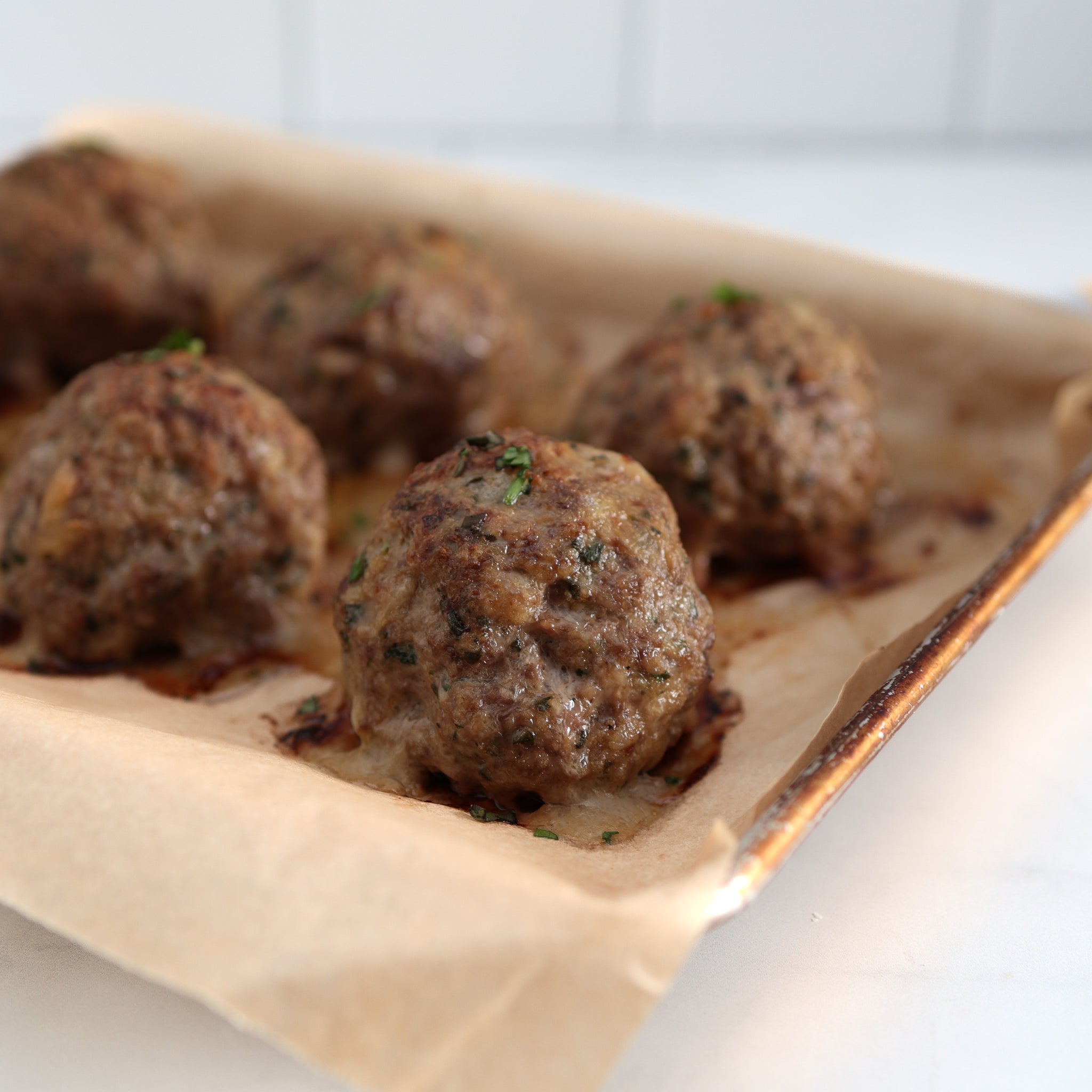 Oven Baked Jumbo Italian Meatballs