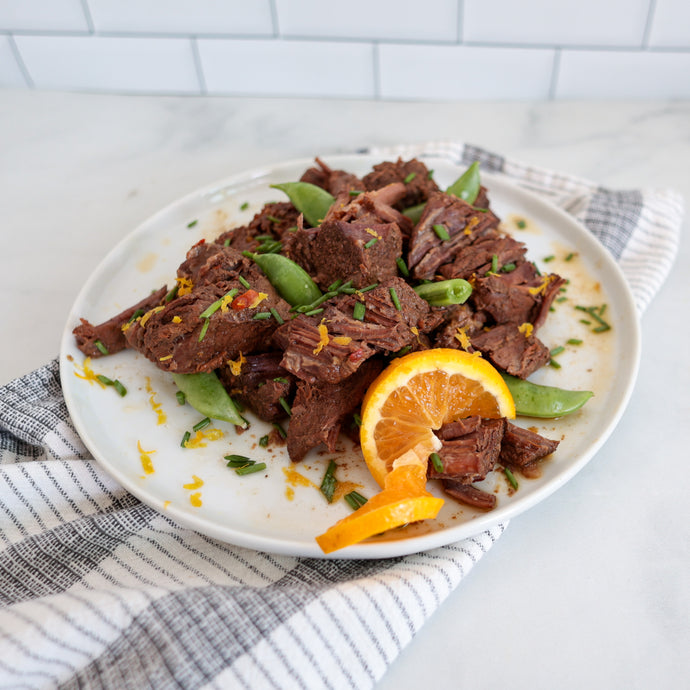 Orange Ginger Shredded Beef in the Instant Pot