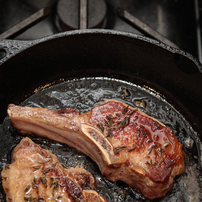 Cast Iron Seared Pork Chops