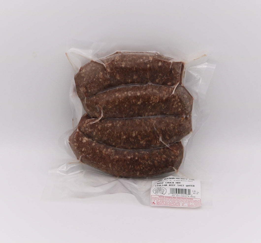 Beef Hot Italian Sausage - Multiple Sizes Available