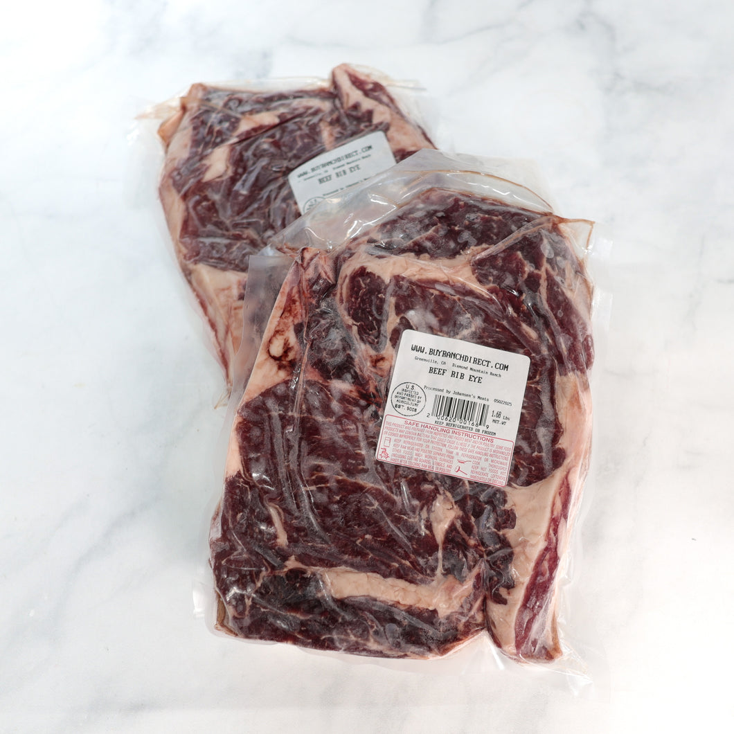 Beef - RESERVE - Ribeye Steaks - Double Pack - 1.25 - 1.50 lbs