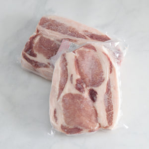 Pork Iberico Rib Chops - Center Cut, BONELESS - Double Pack - Multiple Sizes Available