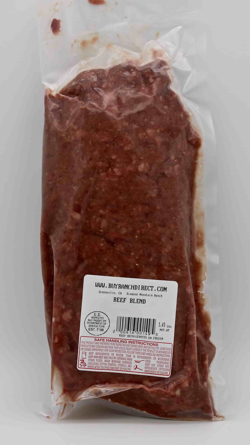 Beef Blend (70%Ground Beef/10%Heart/10%Liver/10%Kidney/5%Bone Meal) - 1.5 lbs