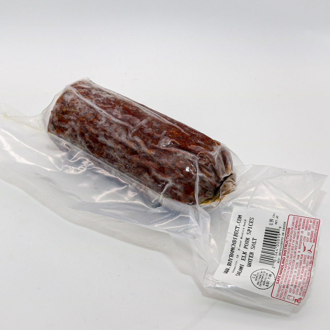 Elk & Pork Smoked Salami (Frozen) - 1.0 lbs