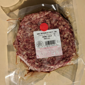 Beef Chuck Burger Patties - 8 oz each, 2 per pack - 1.0 lbs